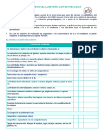 Lista de Cotejo para La Identificación de Fortalezas