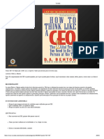 How To Think Like A Ceo - Los 22 Aspectos Vitales Que Necesitas para Ser El de La Cima.