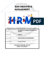 HRM323 Information Sheet 5 The Selection Process