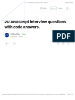 "Top 25 JavaScript Interview Questions and Answers for 5 Years of Experience (ES6 and Above) | Medium