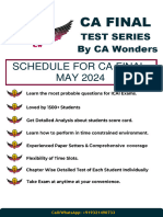 CA Final May 2024 Schedule