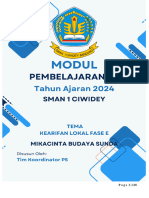 Modul Projek Kearifan Lokal - Mikacinta Kabudayaan Sunda Bandung- Fase e SMAN 1 CIWIDEY - TELAH EDIT