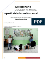 Nuevo Escenario de Baja Fecundidad en México A Partir de Información Censal