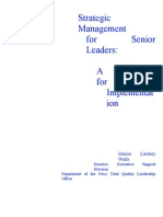 Strategic Management For Senior Leaders: A Handbook For Implementat Ion