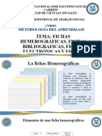 Fichas Hemerográficas, Fichas Bibliograficas, Fichas Electrónicas y Fichas Documentales