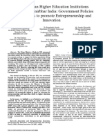 Role of Indian Higher Education Institutions Towards Aatmanirbhar India - Government Policies and Initiatives To Promote Entrepreneurship and Innovation