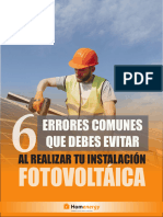 Guía - 6 Errores Comunes Que Debes Evitar Al Realizar Tu Instalación Fotovoltáica