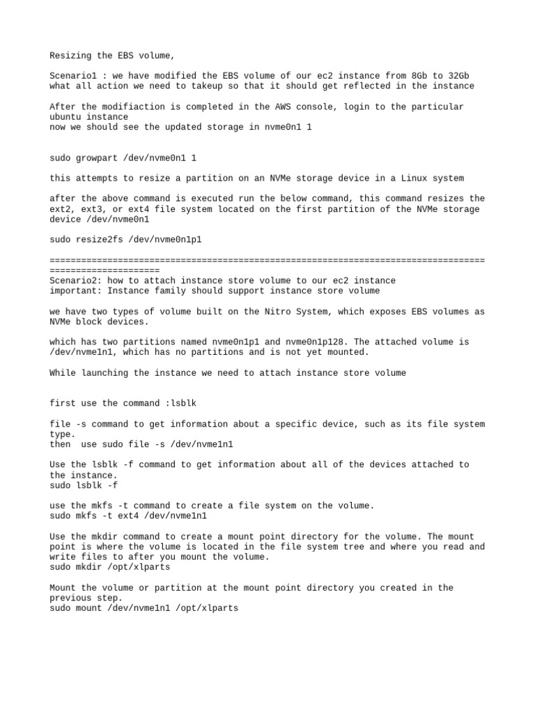 Resizing the ebs volume pdf