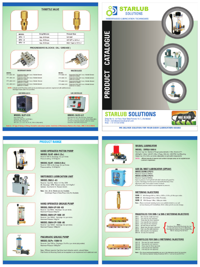 Starlub Solutions Catloug | PDF