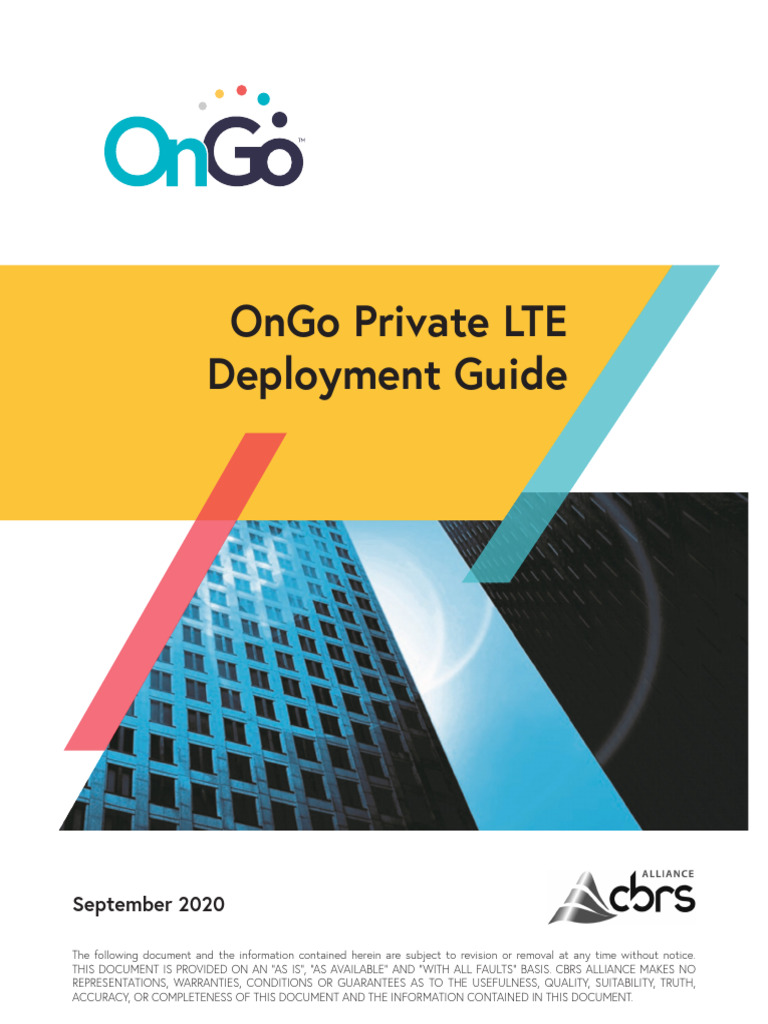 OnGo Private LTE Deployment Guide 2.0 | PDF | Computer Engineering ...