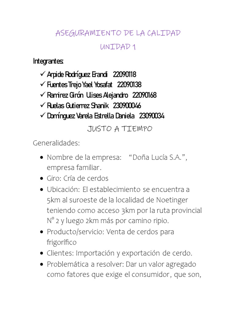 Aseguramiento de La Calidad 1 | PDF