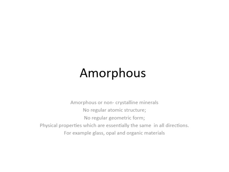 Understanding Amorphous Minerals | PDF