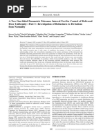 2009 - TOS Tolerance Interval Test For UDU - Part 3 Investigation of Robustness To Deviations