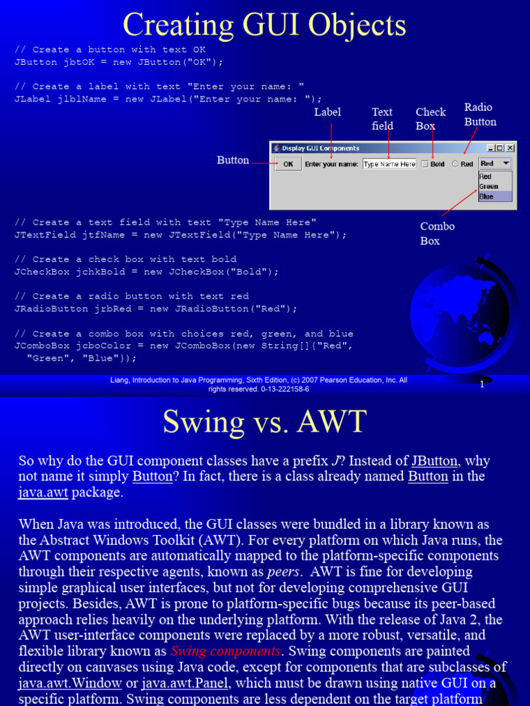 ICS 2201 GUI Lab | PDF | Java Platform | Computer Programming
