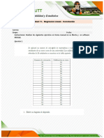 Actividad 11. Regresión Lineal - Correlación