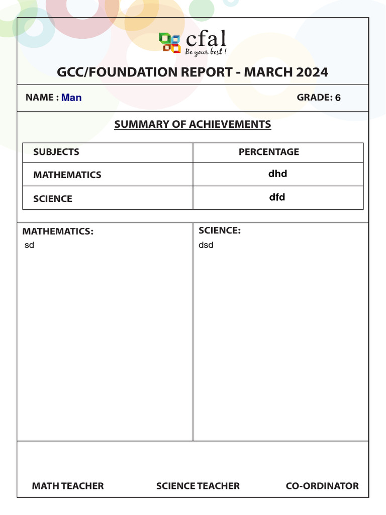 Student Progress Overview | PDF | Business | Teaching Methods & Materials