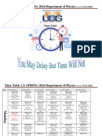 1.3 Time Table - Spring 2024 (W.e.f. 25-03-2024)