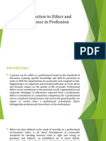 Introduction to Ethics and Excellence in Profession