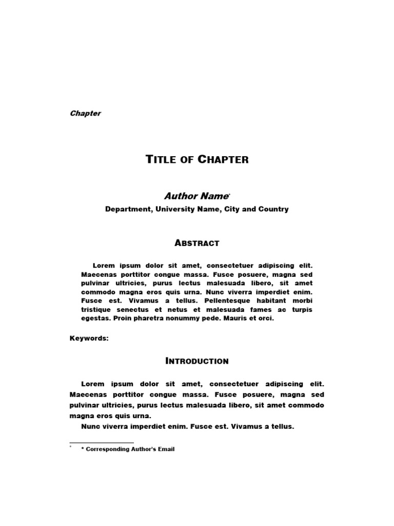 Guidelines for Academic Chapter References | PDF | E Text