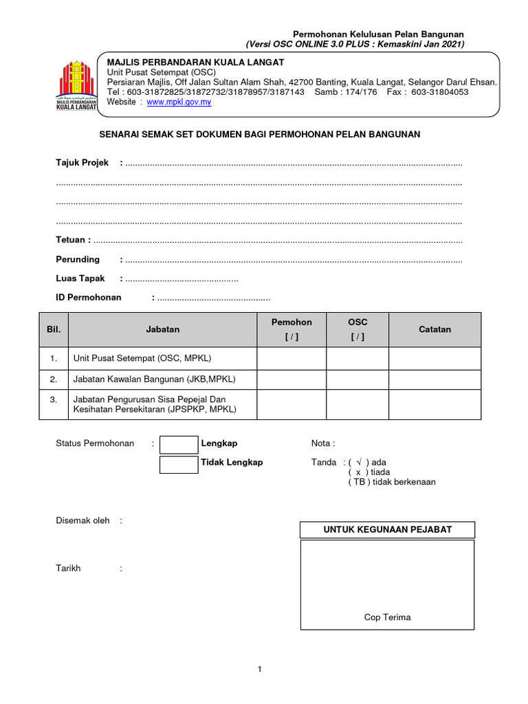 Senarai Semak Pelan Bangunan | PDF