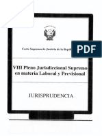 VIII Pleno Jurisdiccional Supremo en Materia Laboral