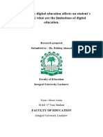 A Study On How Digital Education Affects On Student's Behaviour & What Are The Limitations of Digital Education