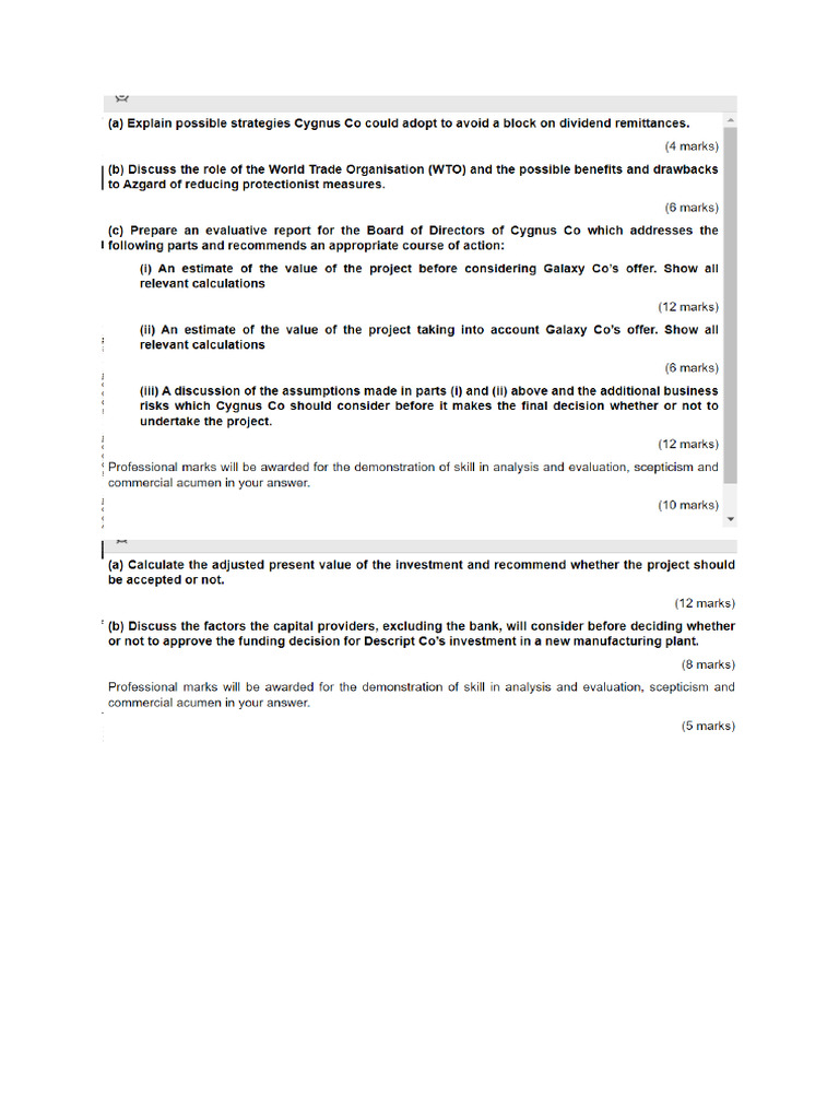 Acca Afm Mock S2023 Pdf