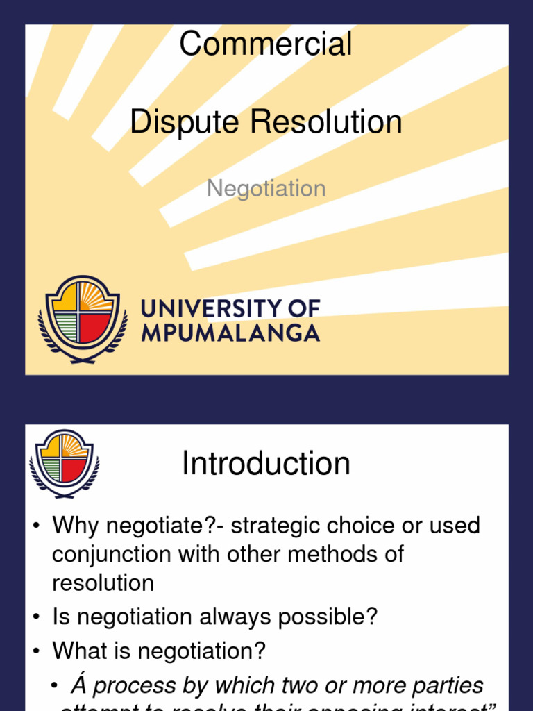 Effective Commercial Negotiation Strategies | PDF | Negotiation | Game ...