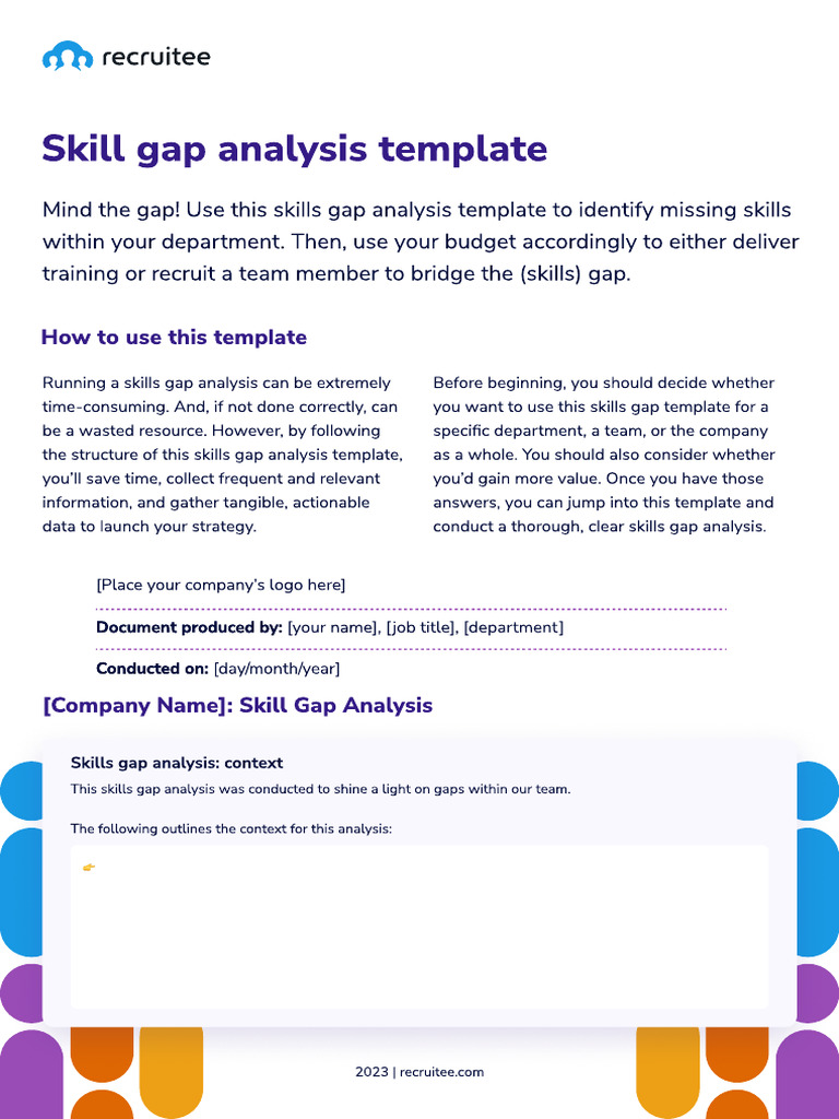 Skills Gap Analysis Template Guide | PDF | Business