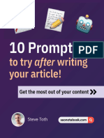 10 Prompts To Try After Writing Your Article!