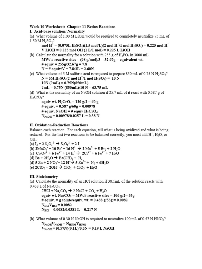 Normality Problems and Solutions Class 11 | PDF | Teaching Methods ...