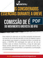 Documento Comissão de Ética - Serviços Essenciais Durante A Greve