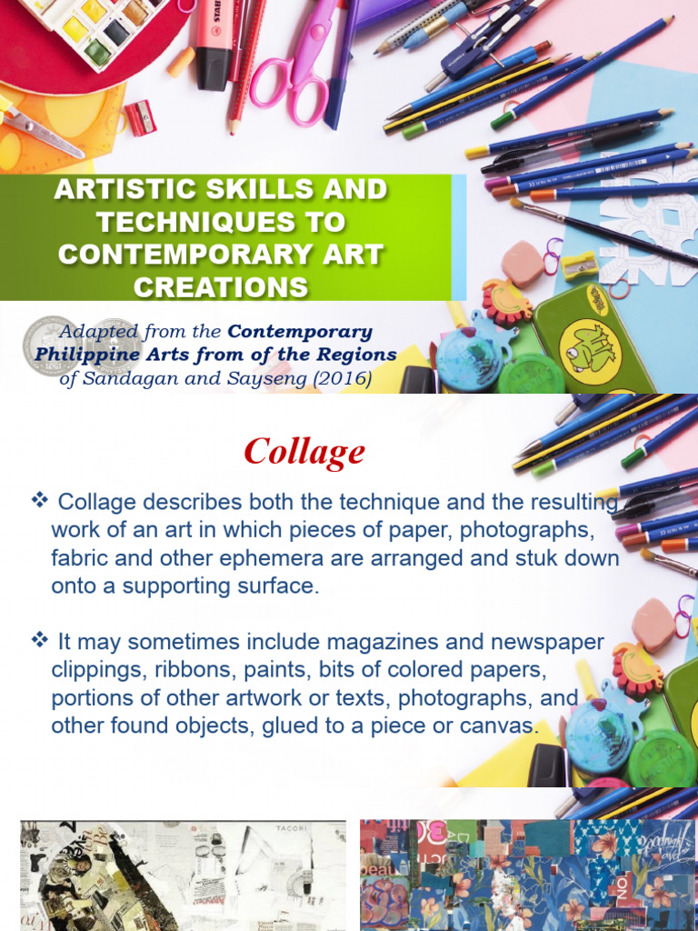 L4. Artistic Skills and Techniques To Contemporary Art Creations | PDF ...