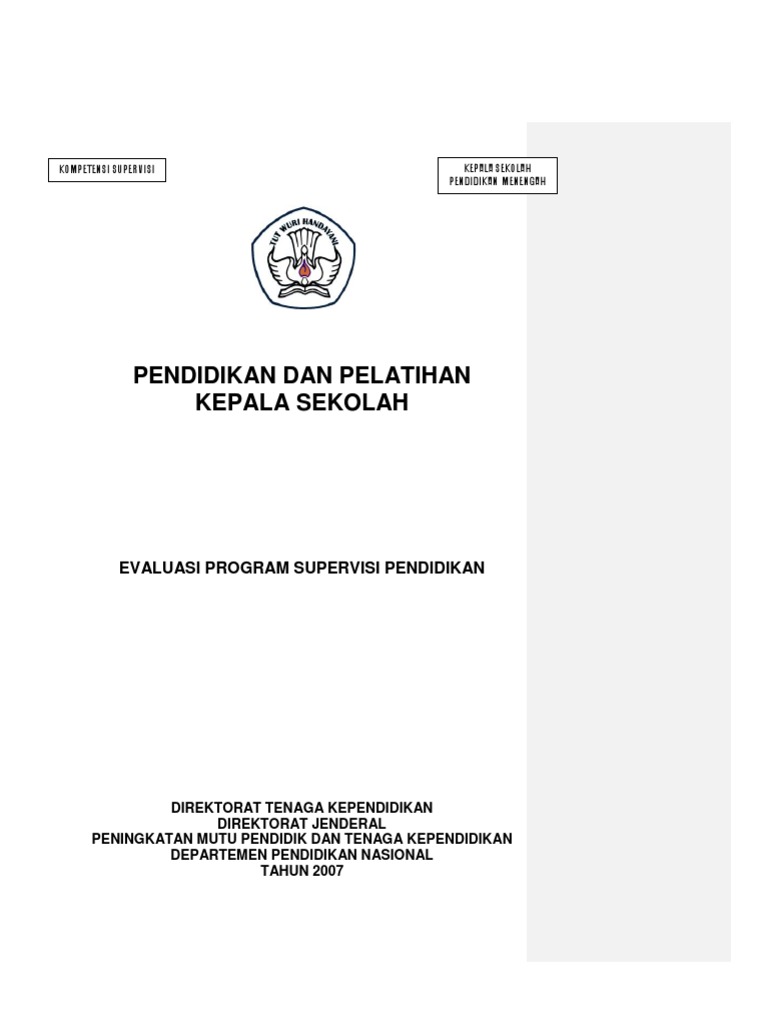 Evaluasi Program Supervisi Pendidikan