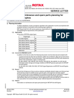 Service Letter Information On Maintenance and Spare Parts Planning For Rotax Aircraft Engines