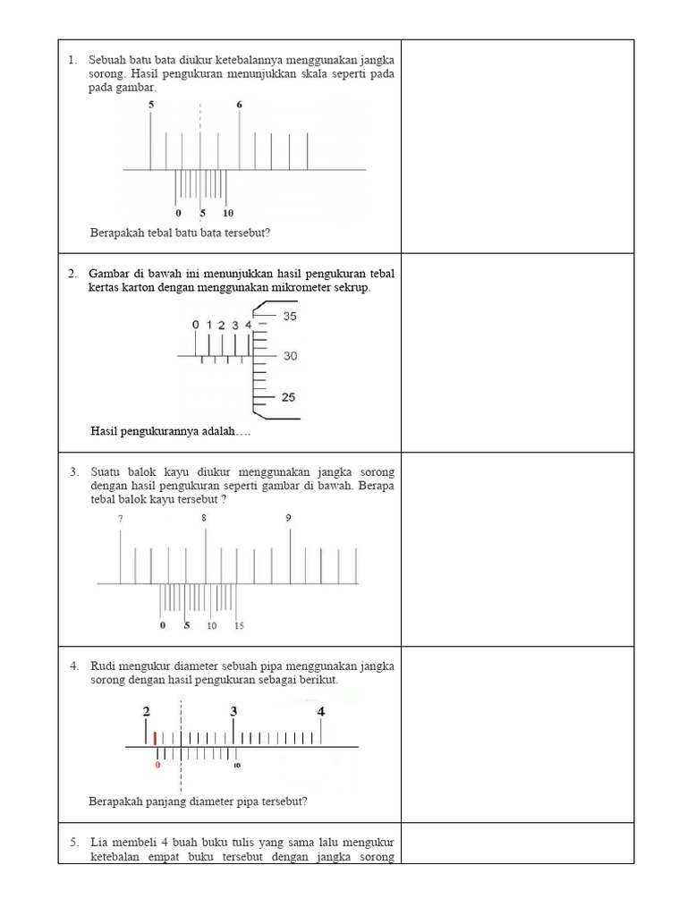 LKPD Jangka Sorong Mikrometer Sekrup | PDF