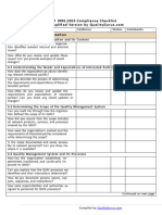 9001 2015 Audit Checklist Simplified Version