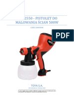 Yt-82550 - Pistolet Do Malowania Ścian 500W: Toya S.A