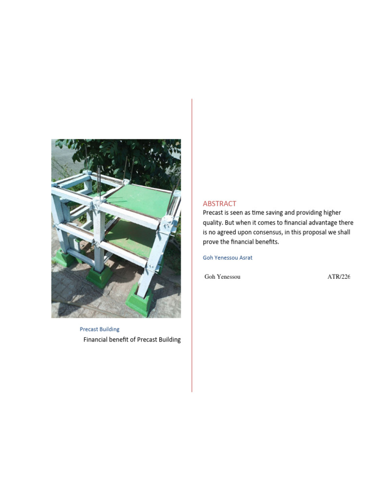 Financial Benefits of Precast Building | PDF | Concrete | Economies