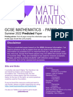 AQA GCSE Maths Predicted Paper 1H MathMantis