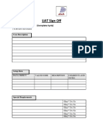 UAT Sign Off Template