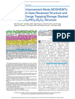 AlGaN GaN Enhancement-Mode MOSHEMTs Utilizing Hybrid Gate-Recessed Structure and Ferroelectric Charge Trapping Storage Stacked LiNbO HfO AlO Structure