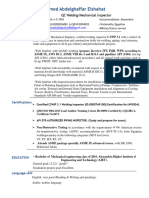 Mechanical Welding Inspector CV PDF