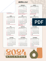 Blue Minimalist Calendar 2023-12
