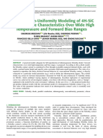 Enhanced Non-Uniformity Modeling of 4H-SiC Schottky Diode Characteristics Over Wide High Temperature and Forward Bias Ra