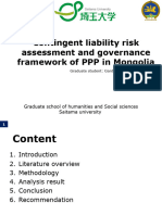 4 Contingent Liability Risk Assessment and Institutional Framework of Public-Private Partnerships of Mongolia