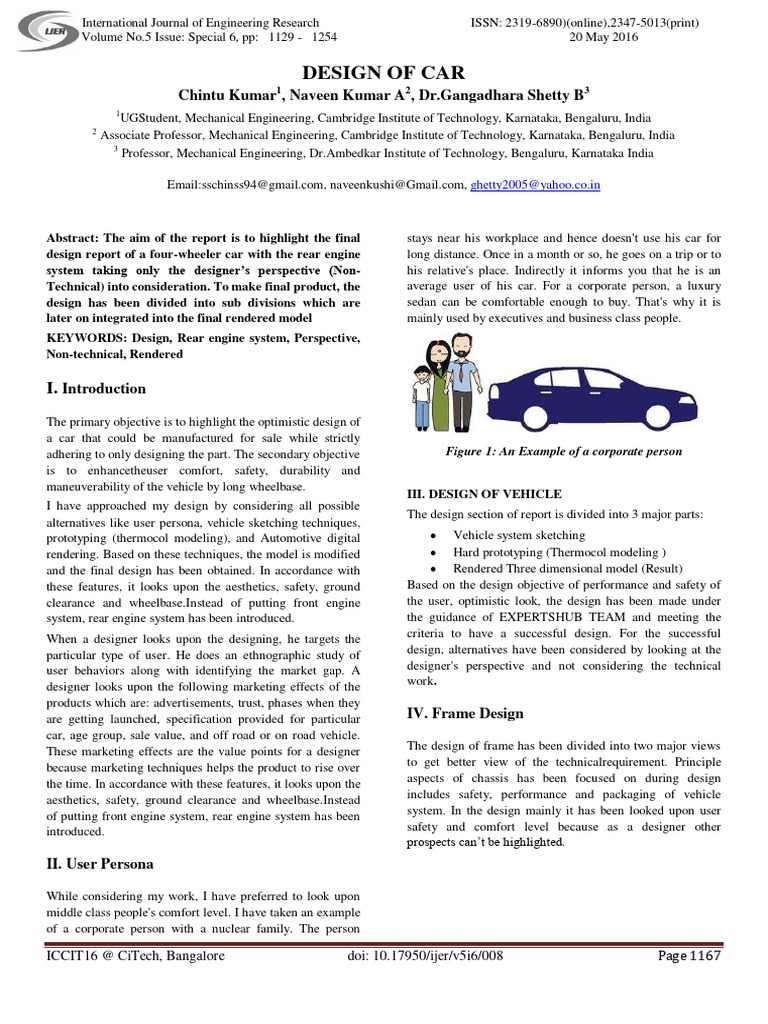 Design of Car | PDF | Land Vehicles | Vehicle Technology