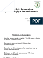 STP: Suivi Thérapeutique Pharmacologique Des Médicaments: CES-Pharmacologie 06 Juillet 2023