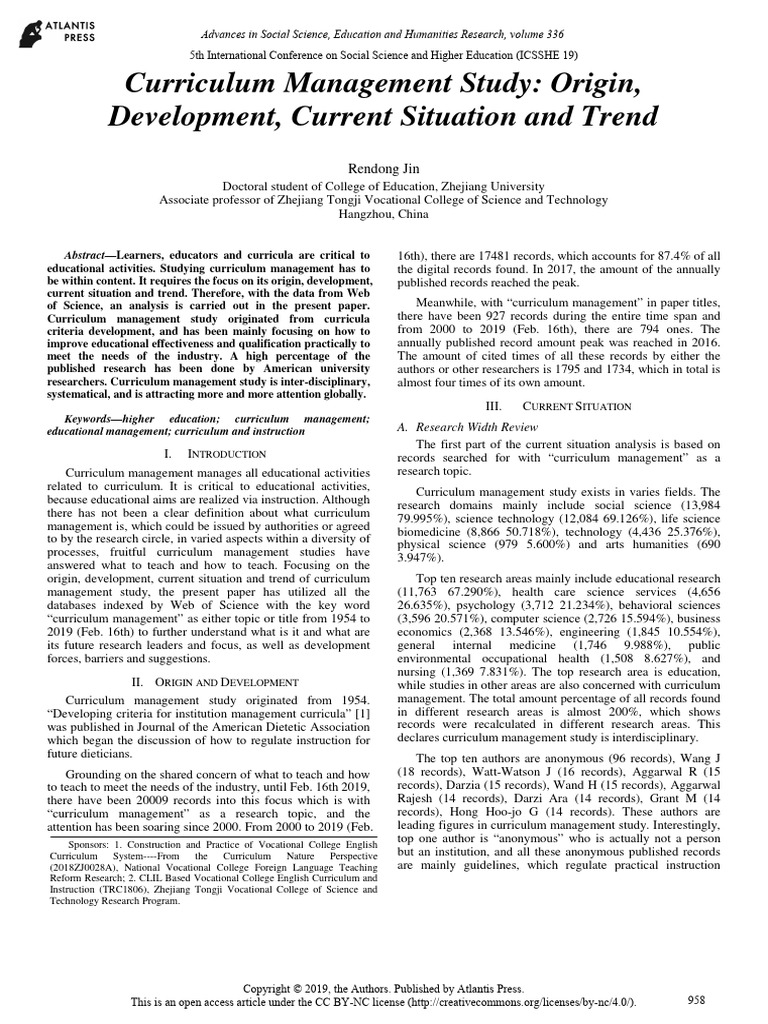 Origin Of Curriculum