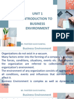 1. Introduction to Business Environment
